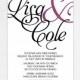 Wedding Invitation and RSVP Card (Stated) - Digital Files or Deposit on Printing (Customizable Calligraphy Design)