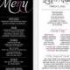 Wedding Menu and Program (Stated) - Digital Files/DIY (Customizable Calligraphy Design)