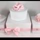 ANY Color Wooden Wedding Cake Stand Box with Rhinestone Pearl Jewel. White & Pink. Cupcake Stand Display. Cake Stand Cottage Chic Cake Plate