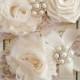 ON SALE Wedding Garter, Bridal Garter, Lace Wedding garter Set, Ivory Garter Set - Ivory Lace, Cream and Ivory Flowers
