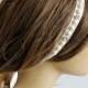 Wedding headband, Bridal, Rhinestone Headband, wedding hairband, Bridal Hair Accessory, pearl bead, weddings, ivory, bride, head piece, gift