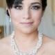 Pearl Crystal Bridal Necklace, chunky wedding necklace Swarovski Wedding Rhinestone, Kaylee 3 strand