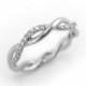 SALE - Diamond Infinity Knot Wedding Ring, Infinity Diamond Wedding Ring, Braided Rope Diamond Ring, Wedding Infinity Ring, Wedding Ring