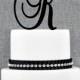 Personalized Monogram Initial Wedding Cake Toppers -Letter K, Custom Monogram Cake Toppers, Unique Cake Toppers, Traditional Initial Toppers
