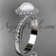 14kt white gold diamond wedding ring, engagement ring AP379