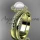 14kt yellow gold diamond wedding ring, engagement set AP379S