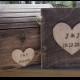 Rustic Wedding Set - Treasure Chest AND Matching Guest Book - - SAVE by buying the Set - Small or Medium