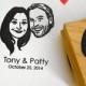 Personalized Gifts for couple / Custom portraits stamps / self ink / wood block mount / for weddings invitations save the date favors 