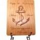 Anchor Anniversary Card - 5 Year Anniversary Wood Card - Personalized Engraving