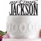 Wedding Cake Topper - Personalized Cake Topper - Mr and Mrs - Monogram Cake Topper - Cake Decor - For Anniversary