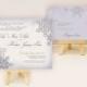 Winter wedding invitations, snowflakes wedding invitation samples