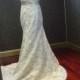 Classy Champagne Wedding Dress with Sleeves and French Lace Custom Made to Your Measurements