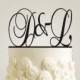 Custom Wedding Cake Topper - Initial Cake Topper Personalized with Last Name Initial, Monogram Wedding Cake Decoration