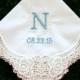 Wedding Handkerchief-EMBROIDERY hankies-Monogram Hankerchief-Bridesmaid hankies-Wedding Gifts-Embroidery hankerchief-Ladies Keepsake-Canada