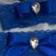 Blue Garter,Royal Blue Garter,Royal Blue Wedding,Plus Size Garter,Something Blue,Lace Garter Set,Bridal Garter Set,