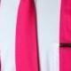 Bright Pink Necktie and Suspenders - Skinny or Standard Width Tie - Men, Teen, Youth
