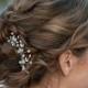 Bridal Hair Pin with Rhinestone Vines, Wedding Hair Piece, Bridal Crystal Headpiece