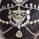 Romantic Victorian style sparkle wedding bridal rhinestones crystals hair comb headband tiara