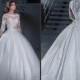 New Arrival 3/4 Long Sleeve Wedding Dresses 2016 Scoop Sheer Applique Illusion Beads Sash Vintage Bridal Ball Gowns A-Line Chapel Train Online with $137.96/Piece on Hjklp88's Store 
