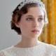 1930s wedding headpiece - Antique style Tiara - Silver crystal Headpiece -1940s wedding Headpiece - Agnes Hart UK