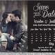 Silver Glitter Save The Date Magnet or Card DIY PRINTABLE Digital File or Print (extra) Glitter Calendar Save The Date Photo Save The Date