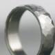 Wedding band - recycled, ethically sourced men's wedding ring - 950 palladium,14K white gold, platinum, silver unique hand faceted band