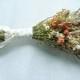 Fall Wedding  Bridesmaid Bouquet of Lavender Roses Larkspur Wheat and other dried flowers