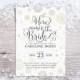 Printable Bridal Shower Invitations, Winter Bridal Shower Invitation, Holiday Bridal Shower Invite, Snowflakes, Gold (3 colors - 01)