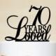 70th Anniversary Cake Topper,70th Birthday Cake Topper-A003