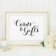 Instant Download Cards and Gifts Sign - Wedding Reception Signage, Wedding Signs, Table Card, Simple, Modern, Calligraphy - CG01