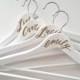 Personalized Hand Lettered CALLIGRAPHY BRIDESMAID HANGER - One (white, name only)