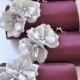 Set of 8 Small Bridesmaid clutches / Wedding clutches - CUSTOM COLOR