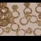 Rings Gold Confetti- Round Confetti- Bridal Shower Decor- Gold Decor- Wedding Decor-Gold Ring Wedding Decor