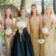 Hopelessly Elegant Black, White   Gold Outdoor Oregon Wedding