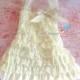 Flower girl dress- Vintage Ivory Lace Dress, Girls dress,baptism dress,ruffle dress,Birthday dress,Christening, Rustic wedding, Burlap,Girls