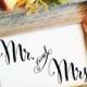 mr and mrs sign Wedding Signs Mr & Mrs Sign Table Sign Wedding Reception Signage Wedding Decorations (Frame NOT included)