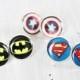 Wedding earrings studs - set of 3 Bridesmaid gifts - Comic Superhero - Superman, Batman, Captain America