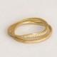 Bridal Ring Set, 18K Gold Engagement Ring And Wedding Ring, Solid Gold Ring Set.