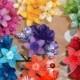 Paper Flower Bouquet - 7 Stem Kusudama Origami - You Pick the Color - Red, Yellow, Blue, Green, Purple, Pink, Orange