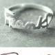 Free shipping - Personalized Signature ring, Your Handwriting Jewelry, Custom ring, Handwriting ring  Silver Name ring new year gift