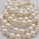 Set of 5 Ivory Pearl Bracelets, 5 Bridesmaid Bracelets, Cream Pearl Bracelets, Ivory Pearl and Rhinestone Bracelets, 5 Bridesmaid Gifts 0211