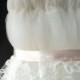 Ivory Junior Bridesmaid Dress / Christening Gown / Flower girl Tutu Dress / Infant Pageant Dress / Tulle Baby Dress / Baby Birthday Dress