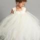 Flower girl dress - tutu dress - tulle dress - empire dress - Infant/Toddler - Pageant dress - wedding - Princess dress - Ivory flower dress