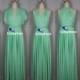 Maxi Full Length Bridesmaid Mint Green Seafoam Infinity Dress Convertible Wrap Dress Multiway Long Dresses