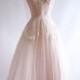 1950s Pink Tulle Evening Gown ~ Vintage 50s Pink Prom Dress ~ Xtabay Holiday Collection