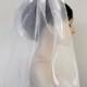 Shoulder Length Bridal Veil White Romantic Tulle Lace Tear Drops Embroidery Alternative Wedding Handmade. OOAK