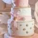 Pink And Gold Wedding Cakes