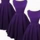 Elisa  Audry Hepburn inspired 50s Style Bridesmaid Dresses in Purple.