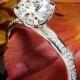 Platinum "Legato Micro Pave" Diamond Engagement Ring