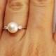 Pearl and Diamonds Engagement Ring, Pearl and Diamonds Gold Ring, Art Nouveau Gold Ring, Vintage Ring, Wedding Band